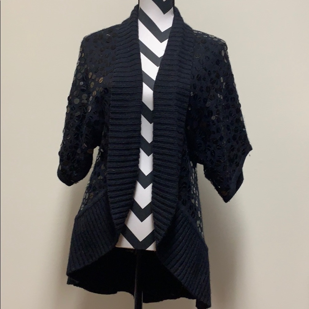 Black sequin vest